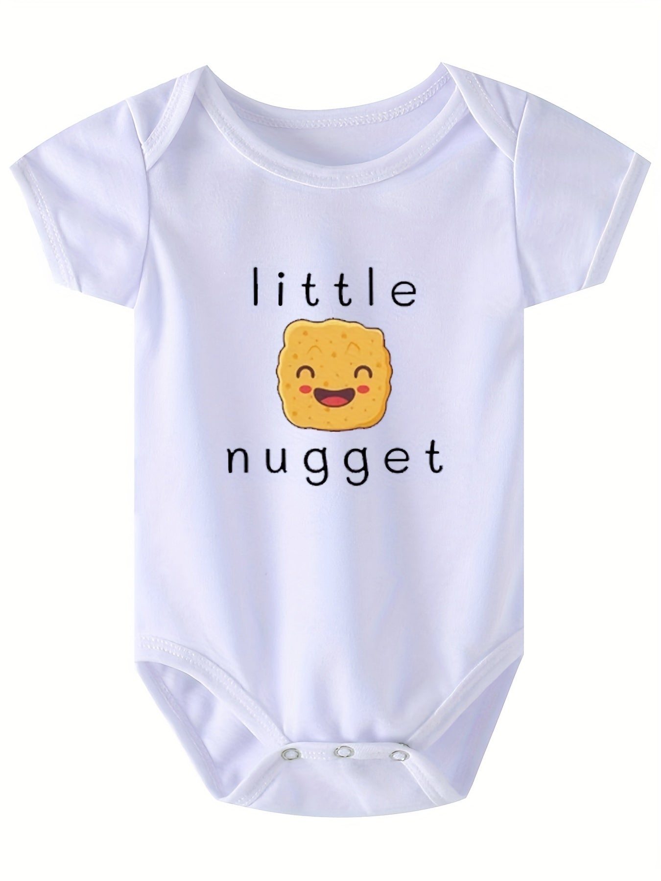 Baby Girls Casual Little Nugget Short Sleeve Round Neck Onesie Clothes