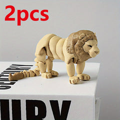 3D Printed Lion Statue Home Decor Doll Figurine Office Desk Ornament