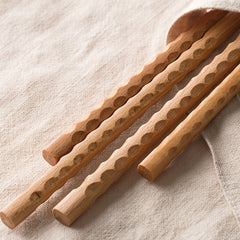 2pcs Long Oak Chopsticks Hot Pot Practical Household Cooking Flatware