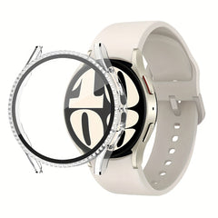 Galaxy Watch 6 40mm 44mm Rhinestone Case Bling Bumper Screen Protector Cover