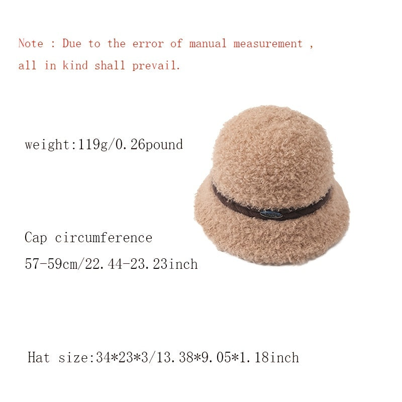 Winter Bucket Hat Thick Hat Teddy Hat Festivals Holidays Gift Women