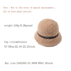 Winter Bucket Hat Thick Hat Teddy Hat Festivals Holidays Gift Women