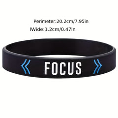 3Pcs Inspirational Success Rubber Bracelet Silicone Wristband