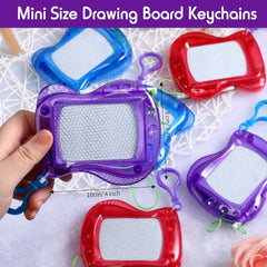 18pcs Magnetic Drawing Boards Keychain Doodle Sketch Pads Assorted Colors