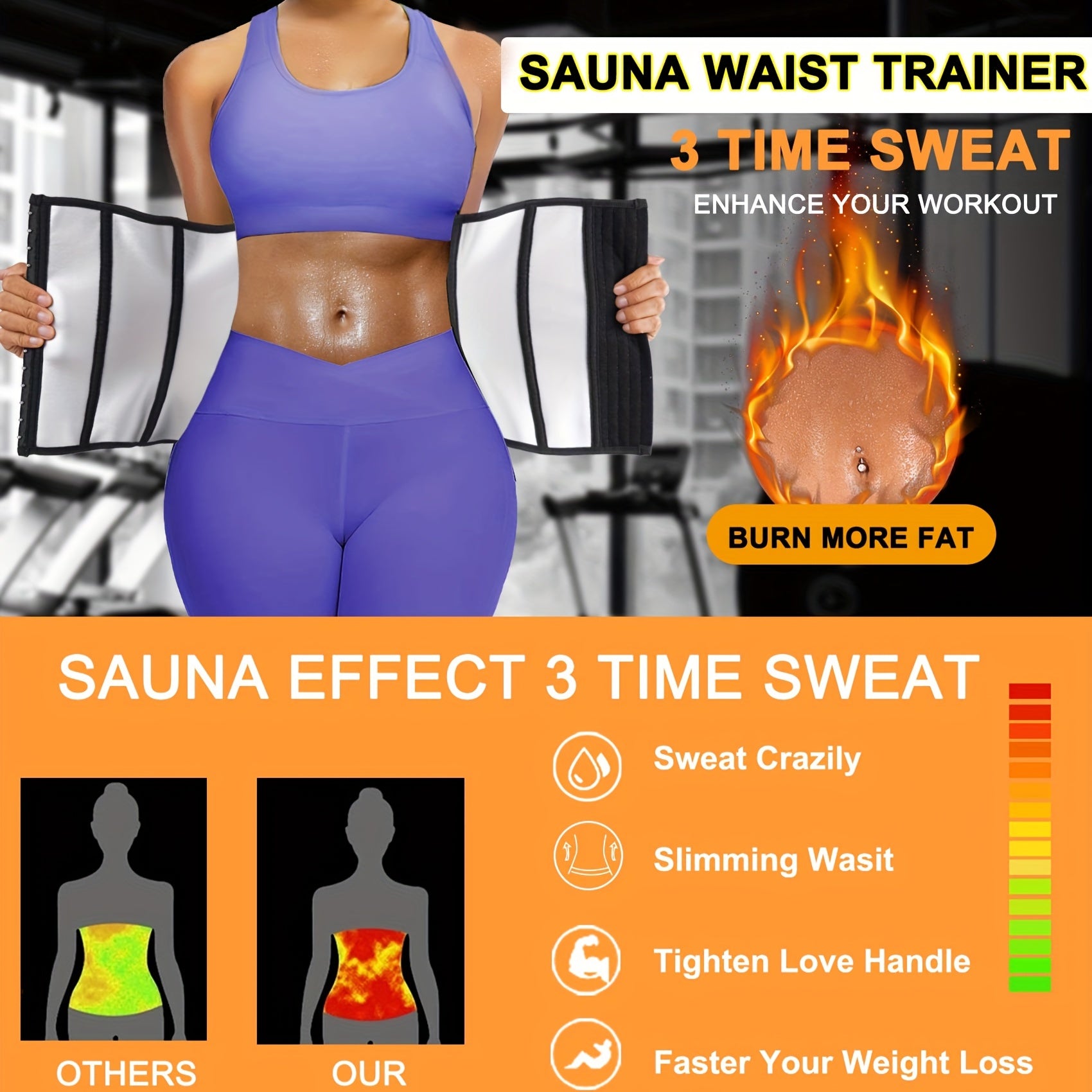 Waist Trainer Tummy Belt Waist Trimmer Tummy Control Slimming Body Shaper