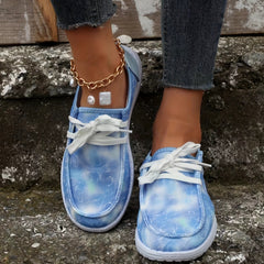 Women's Canvas Shoes Lace Up Lightweight Low Top Daily Travel Shoes