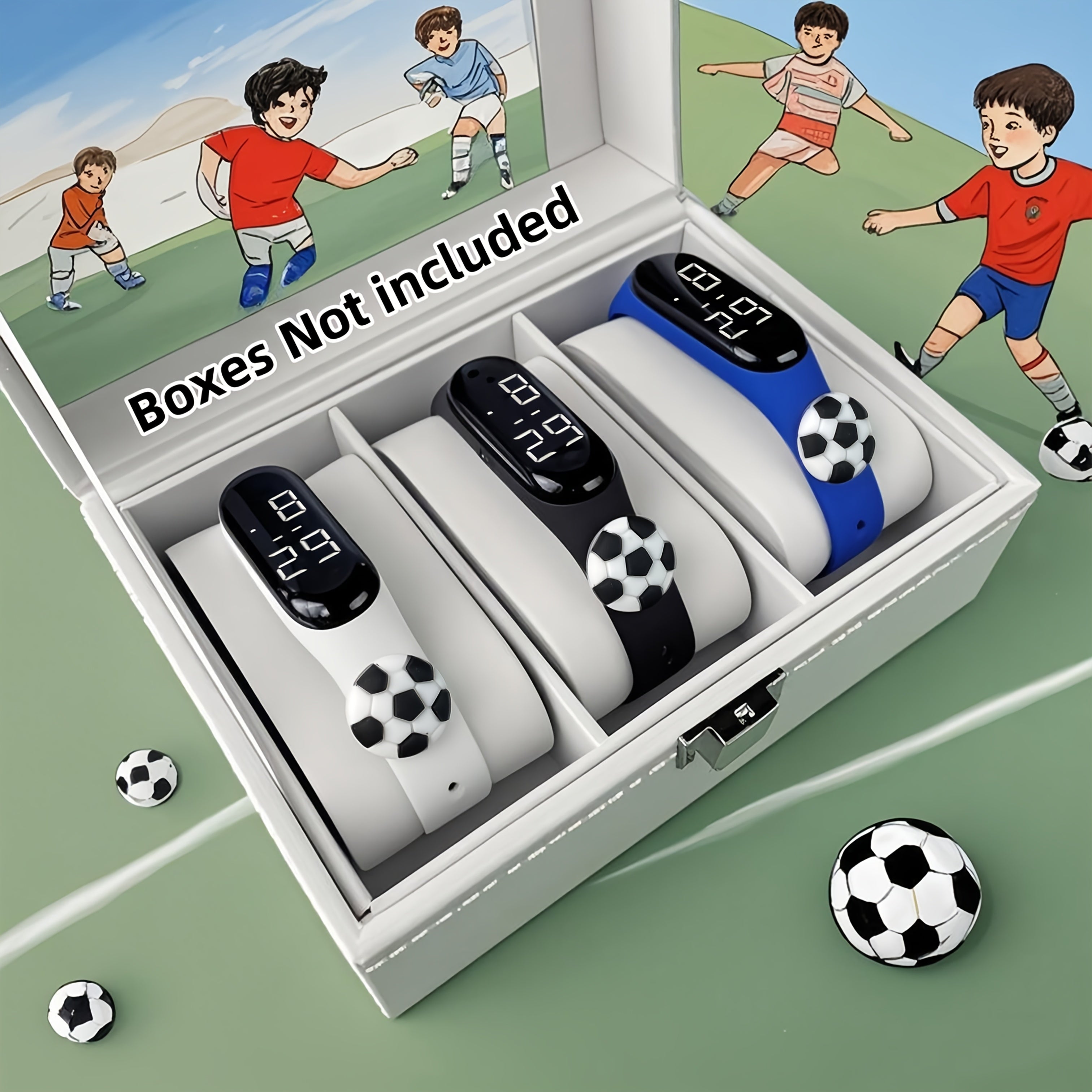 Football Watch Set Vitality Digital Bracelets for Men and Women