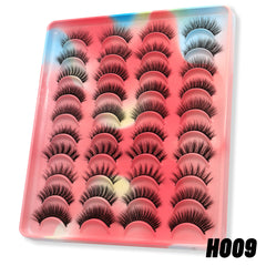 GROINNEYA 3D Mink Lashes Soft Fluffy Wispy Cross Eyelash Extensions