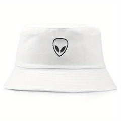 Alien Embroidered Bucket Hat Couple Basin Hat Lightweight Sunshade Cap