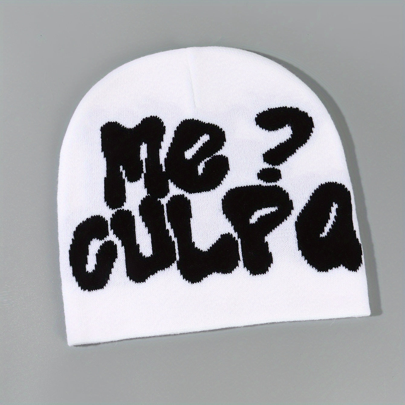 Jacquard Beanie Hip Hop Unisex Knit Hat Elastic Y2K Skull Cap Warm