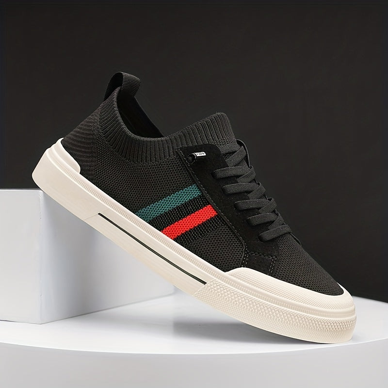 Men's Lace Up Knit Sneakers - Breathable, Assorted Colors