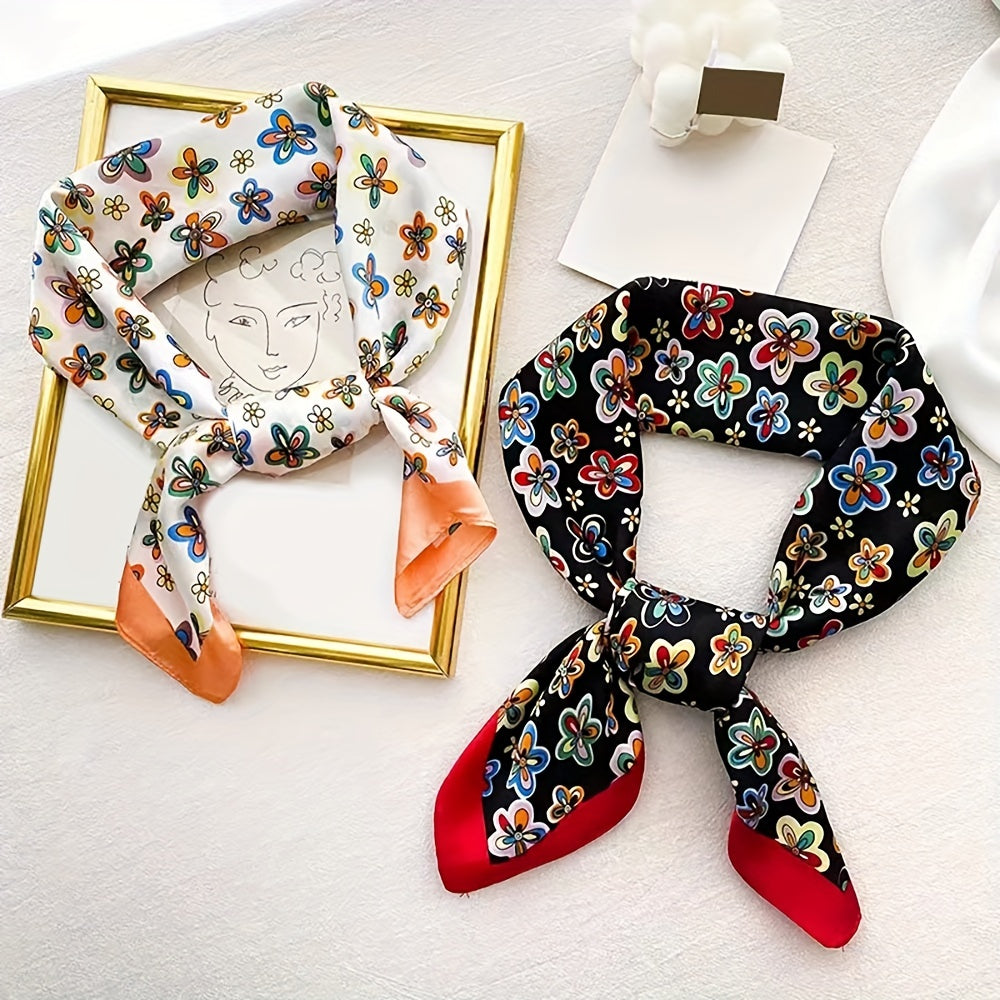 Flower Pattern Gauze Scarf Necke....