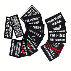 15pcs Embroidery Patches Applique Morale Patches for Vest Hat Jacket