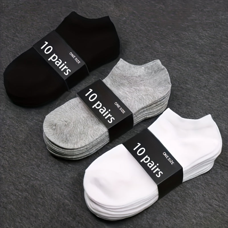 Breathable Low Cut Ankle Socks for Men and Women - 20 Pairs
