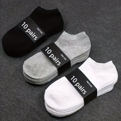 Breathable Low Cut Ankle Socks for Men and Women - 20 Pairs