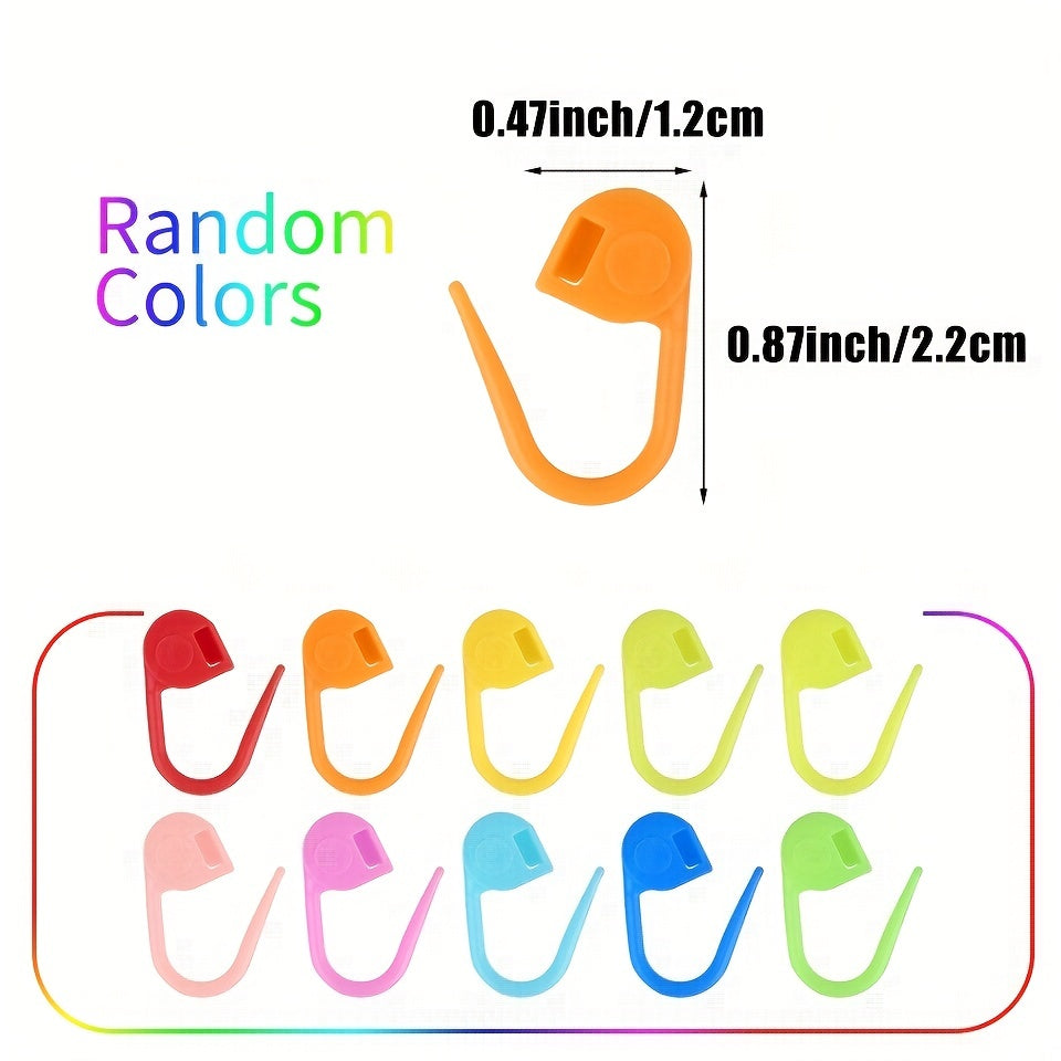 150pcs Colorful Knitting Markers Crochet Clips Locking Stitch Pla