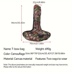 Camo Canvas Crossbow Bag T Shape Bow Case Double Zipper