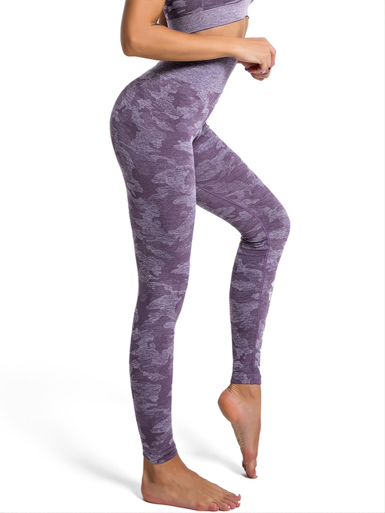 High Waist Camo Yoga Leggings for Fitness Gym Wear