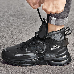 Men's Lightweight High Top Shoes Breathable Walking Sneakers