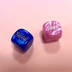 2pcs Pink Role Playing Dices 1.98cm Length Outdoor Indoor Entertainment