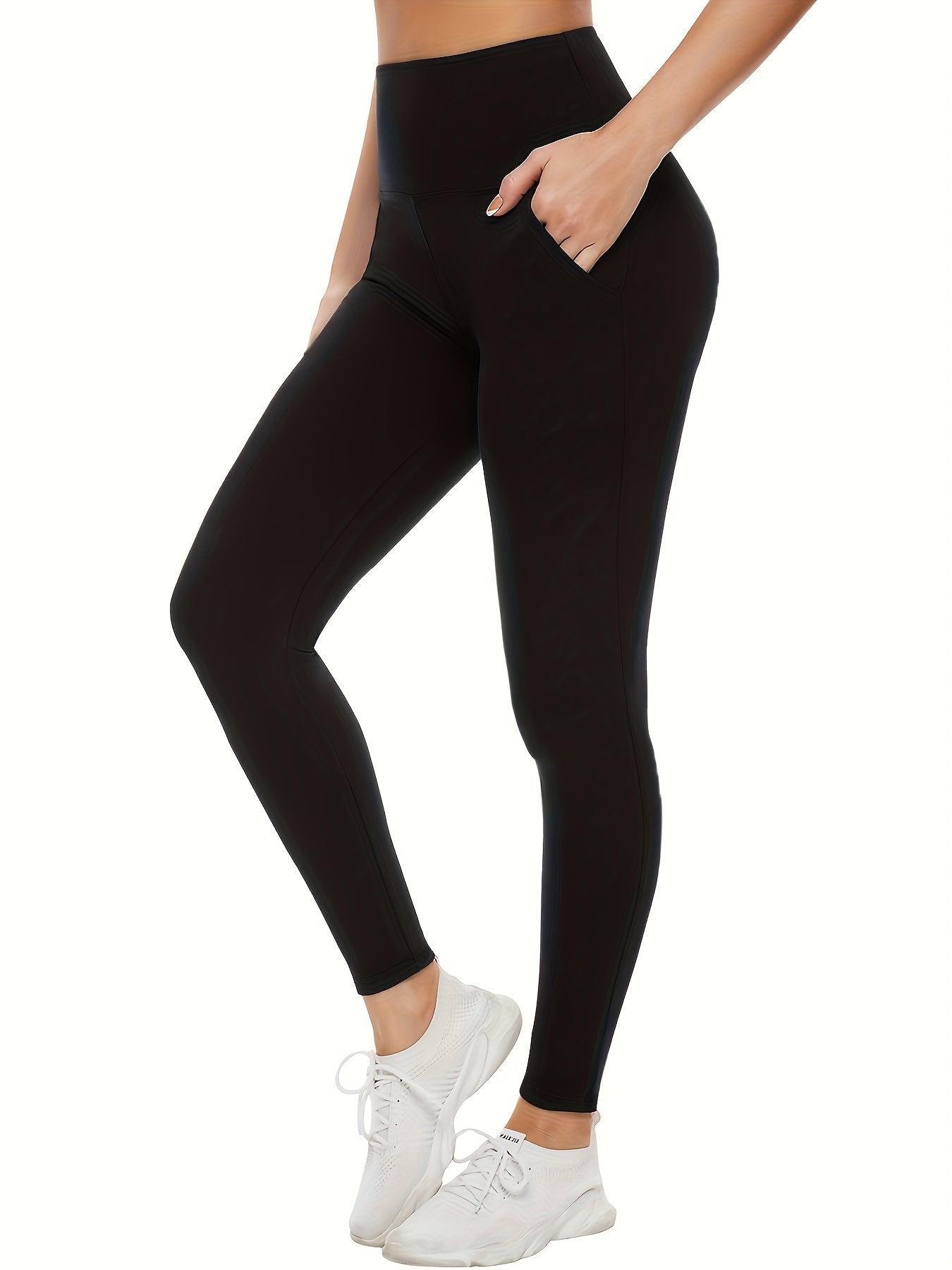 3pcs High Waisted Leggings with Pockets Tummy Control Workout Yoga Pants
