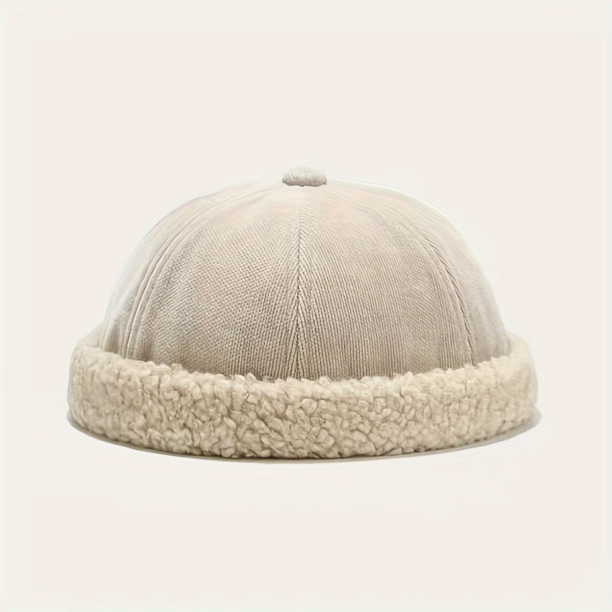 Winter Retro Cotton Warm Brimless Cap Men Women