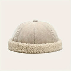 Winter Retro Cotton Warm Brimless Cap Men Women