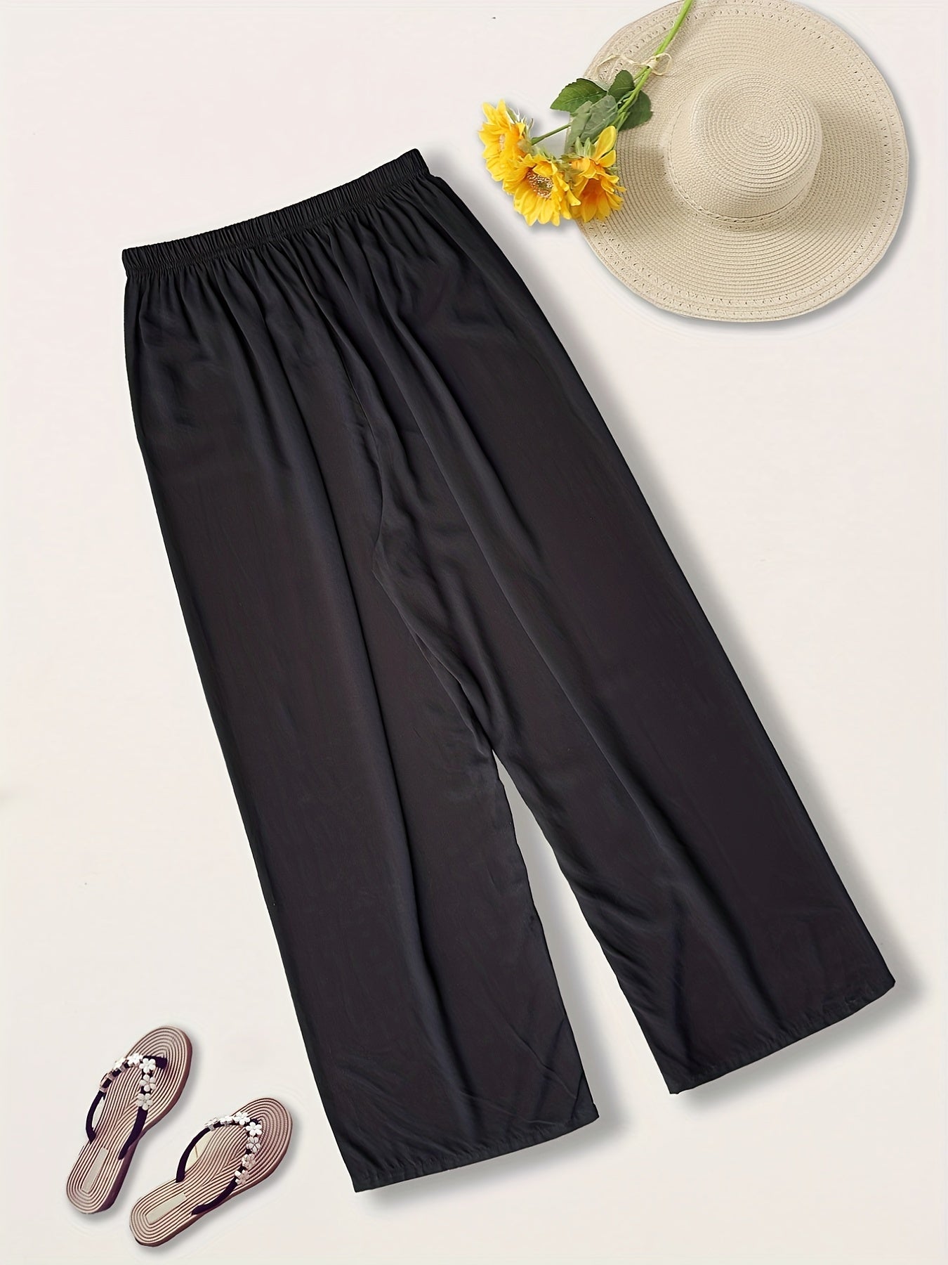 High Waist Straight Leg Pants for Women