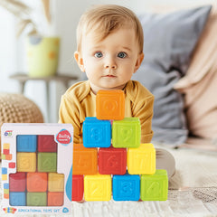 Soft Building Blocks for Baby Sensory Toys with Numbers Toy for Toddlers Babies