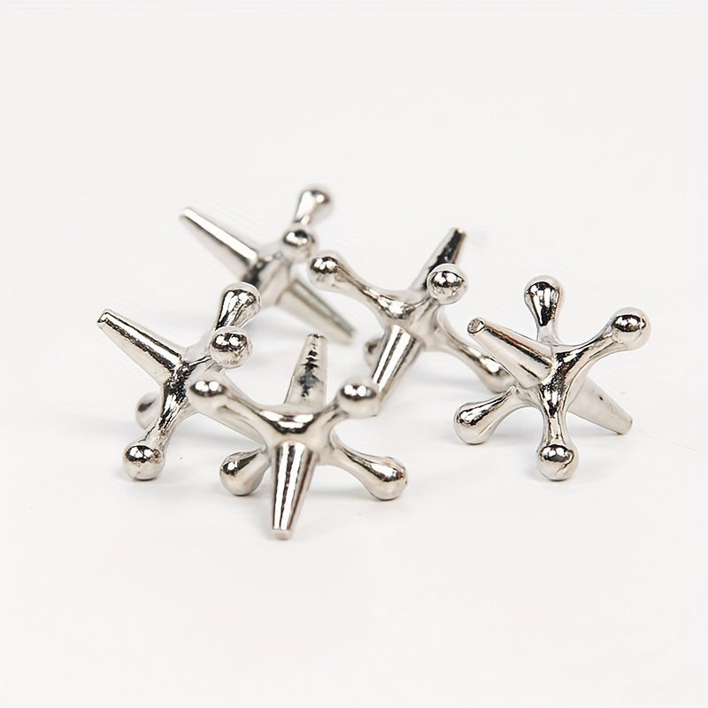 Metal Puzzle Jack Table Game - Fun Traditional Toy for Adults