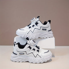Girl's Chunky Shoes Rotating Buckle Non Slip Sneakers