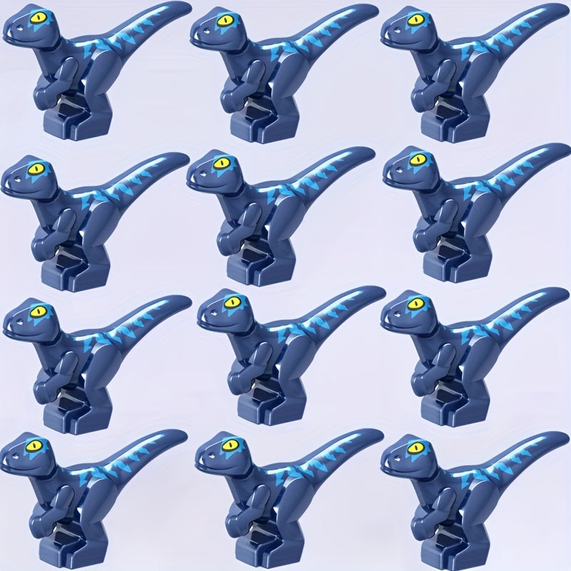 12pcs Mini Dinosaur Model Toys Building Block DIY Animal Christmas Gift