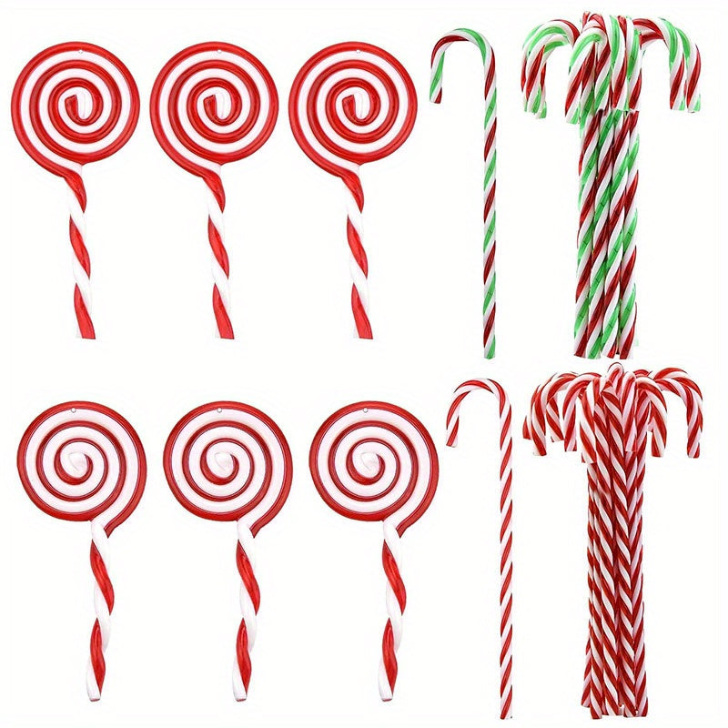 Christmas Plastic Lollipops Decorated Tree Hanging Decorations