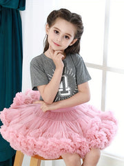 Toddler Girls Mesh Tutu Skirt for Birthday Party Dance Performance