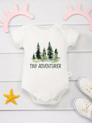Baby Boys Forest Pattern Short Sleeve Romper