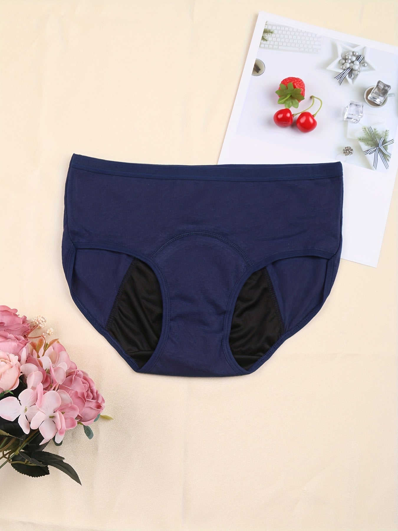 6 Pack Plus Size Leakproof Period Underwear High Waisted Panties Set