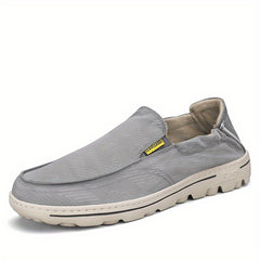 Men's Comfy Slip On Canvas Loafer Shoes Casual Anti skid Flat Shoes