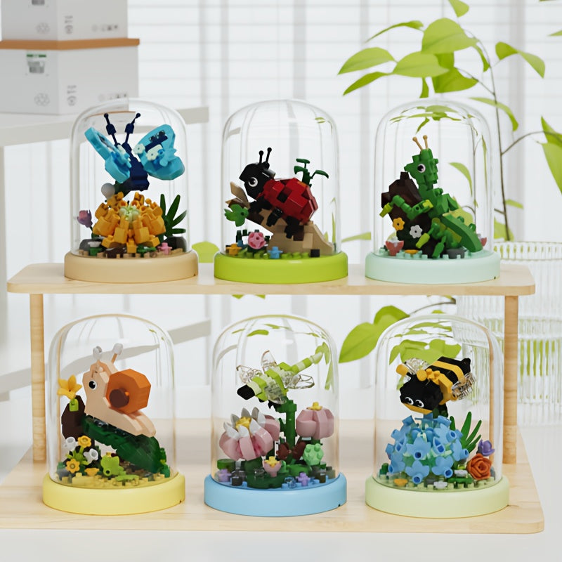 Insect Brick Building Blocks - Bee Snail Butterfly Design - Mixed