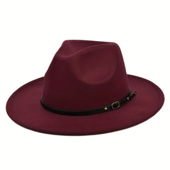 Woolen Jazz Hat Sun Protection Fedora Cap for Men & Women