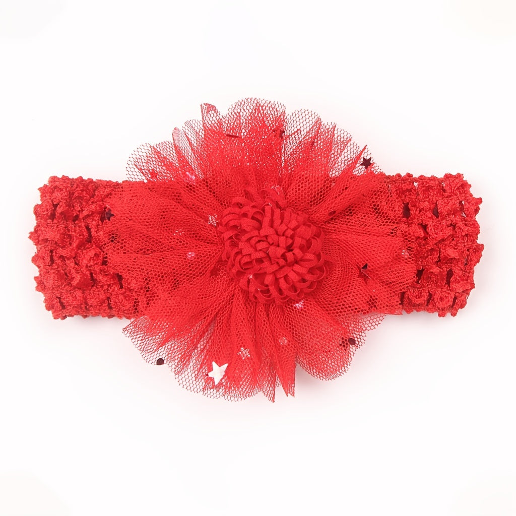 Mesh Flower Baby Headband for 0-2 Years