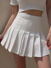 Pleated Skirt Casual High Waist Skirt For Spring & Summer