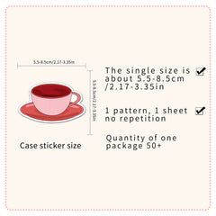 50pcs Cartoon Kitchen Utensils Stickers Waterproof for Water Bottles Laptop