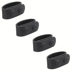 4pcs Tactical Fixed Buckles PU Leather Belt Keepers for Outdoor Mountaineering