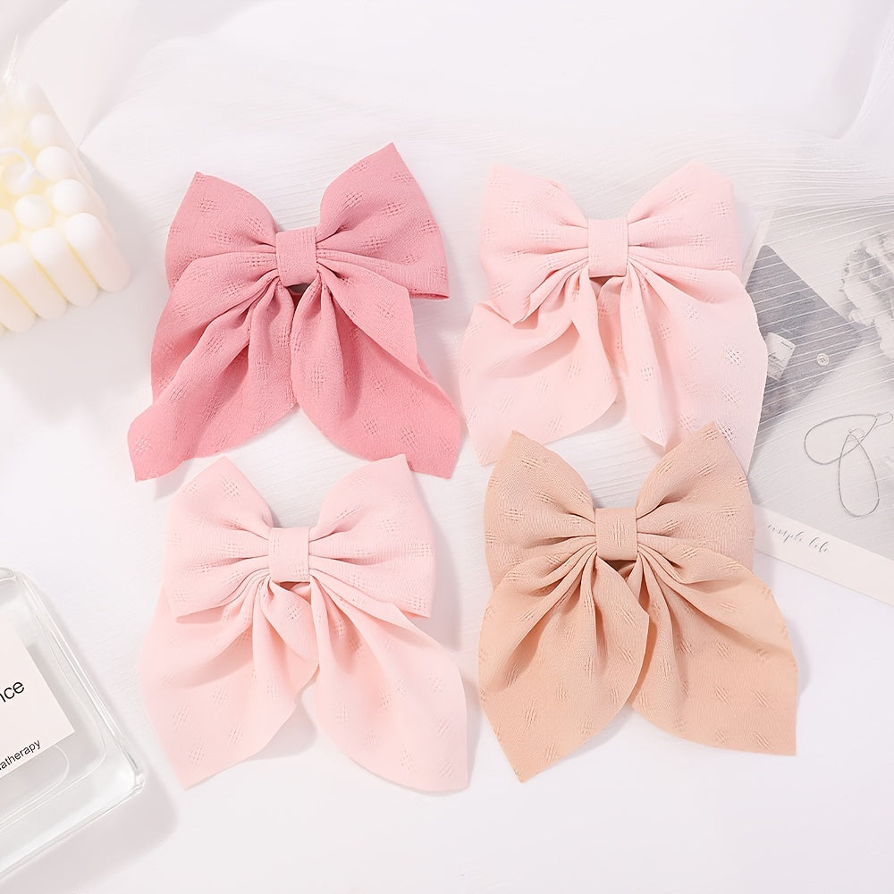 4pcs Baby Girls Bow Hair Clip Set for Baby Girls