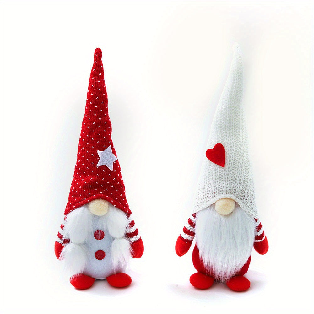 Christmas Decoration Knitted Couple Doll Window Props