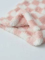 Checkered Print Flannel Warm Home Wear Pants