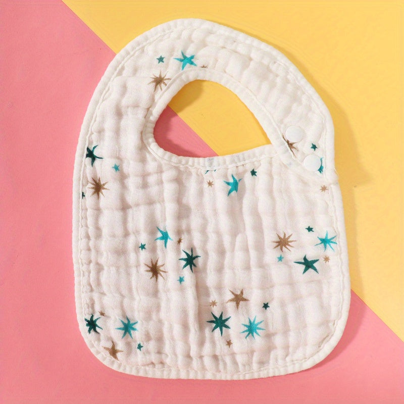 Baby Bib Cotton Gauze Cartoon Pattern Bib for 0-3 Years