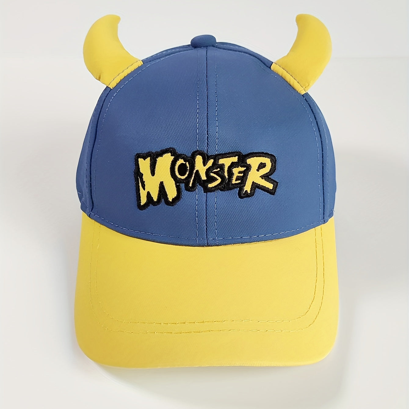 Kids Sunshade Baseball Cap with Letter Embroidery, Halloween