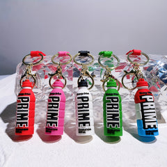 Cartoon Drink Bottle Key Chain Pendant Backpack Bag Charms Decor