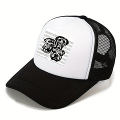 Adjustable Baseball Cap with Dogs Head Pattern for Fishing